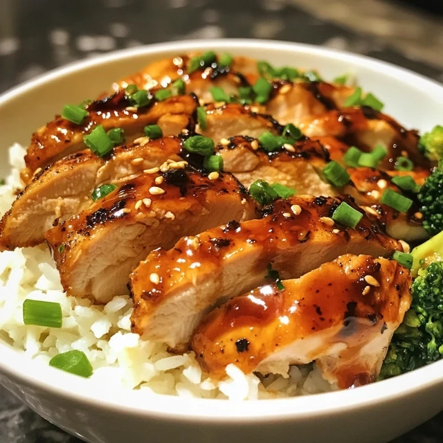 Plated Blackstone chicken served with fluffy rice and sautéed vegetables, garnished with fresh parsley for a complete meal.