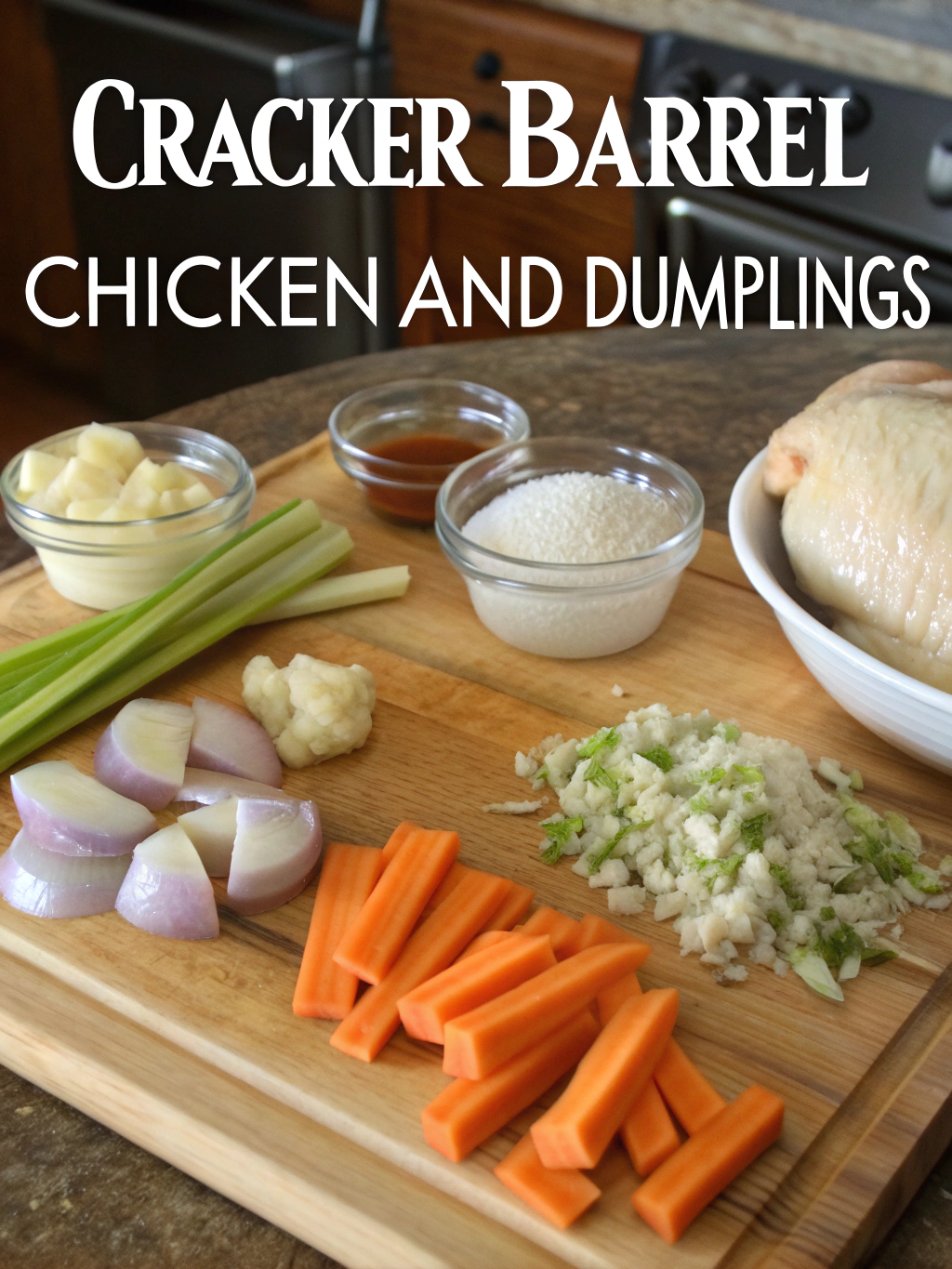 Ingredients for Cracker Barrel chicken and dumplings recipe