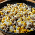 Cheddar Ranch Ground Beef & Corn Skillet Supper