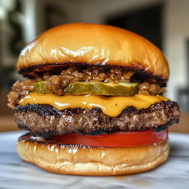 Smash Burger with Coffee Rub