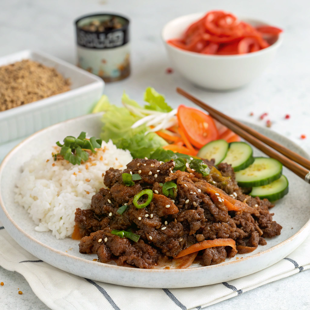 Easy Ground Beef Bulgogi ingredients