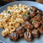 Garlic Butter Steak Bites & Creamy Chipotle White Cheddar Shells