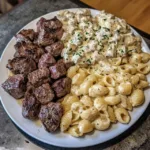 Garlic Butter Steak Bites & Loaded Cheddar Alfredo Shells