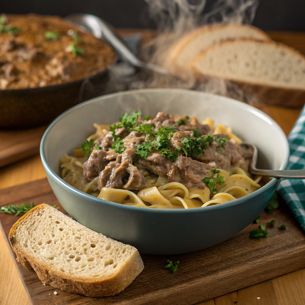Ground Beef Stroganoff Ingredients