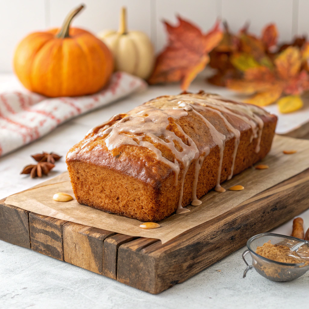 Maple Glazed Pumpkin Bread ingredients