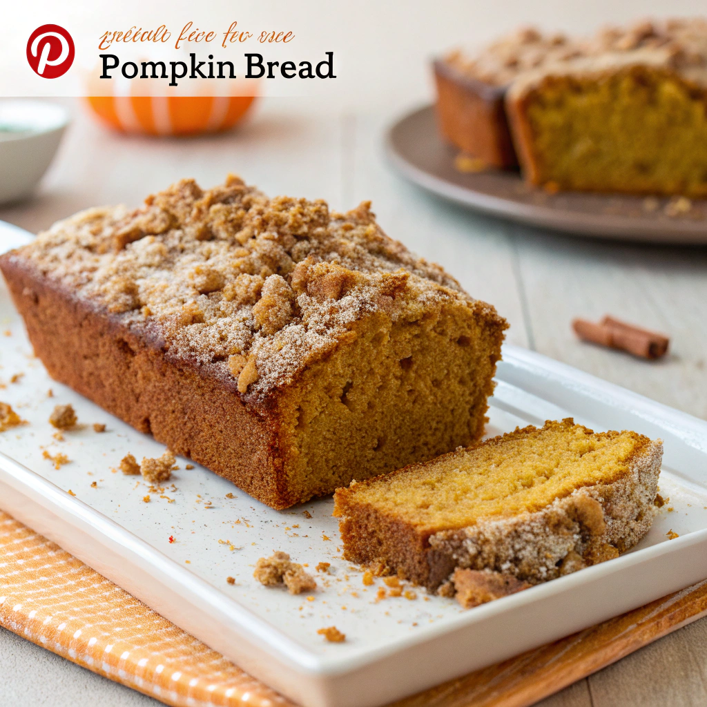 Pumpkin Bread with Crumb Topping ingredients