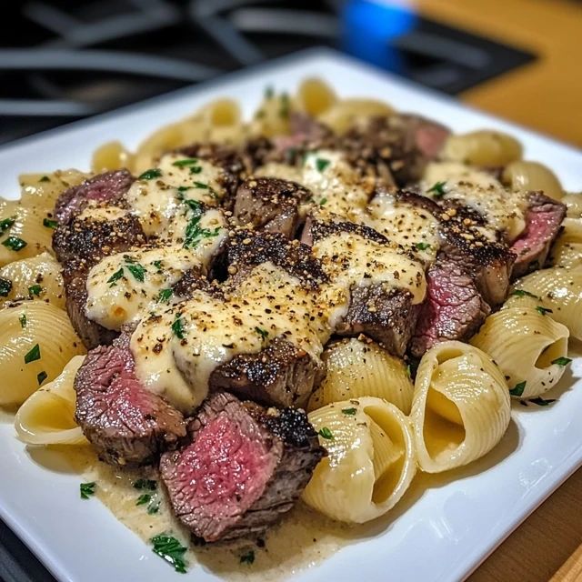 Savory Garlic Butter Steak Bites with Creamy Parmesan Shells 1