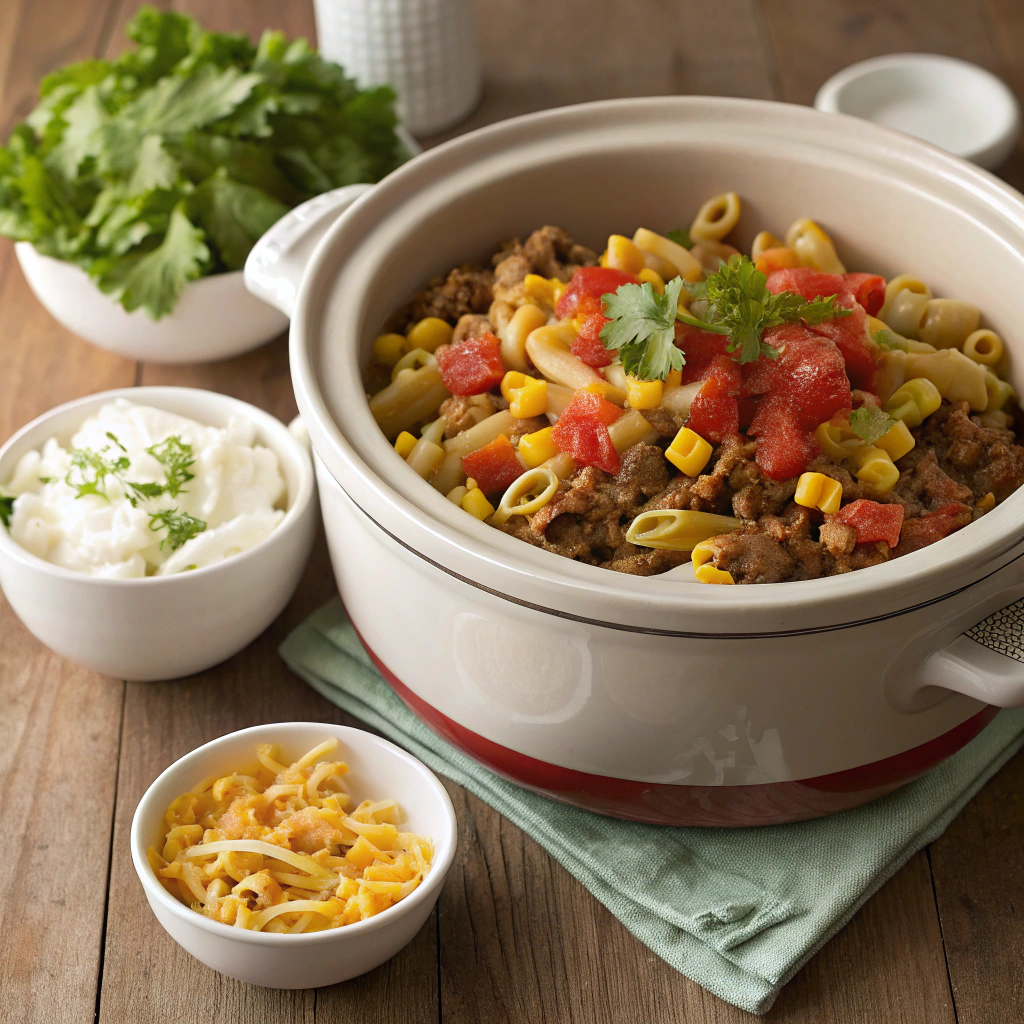Crockpot Taco Pasta