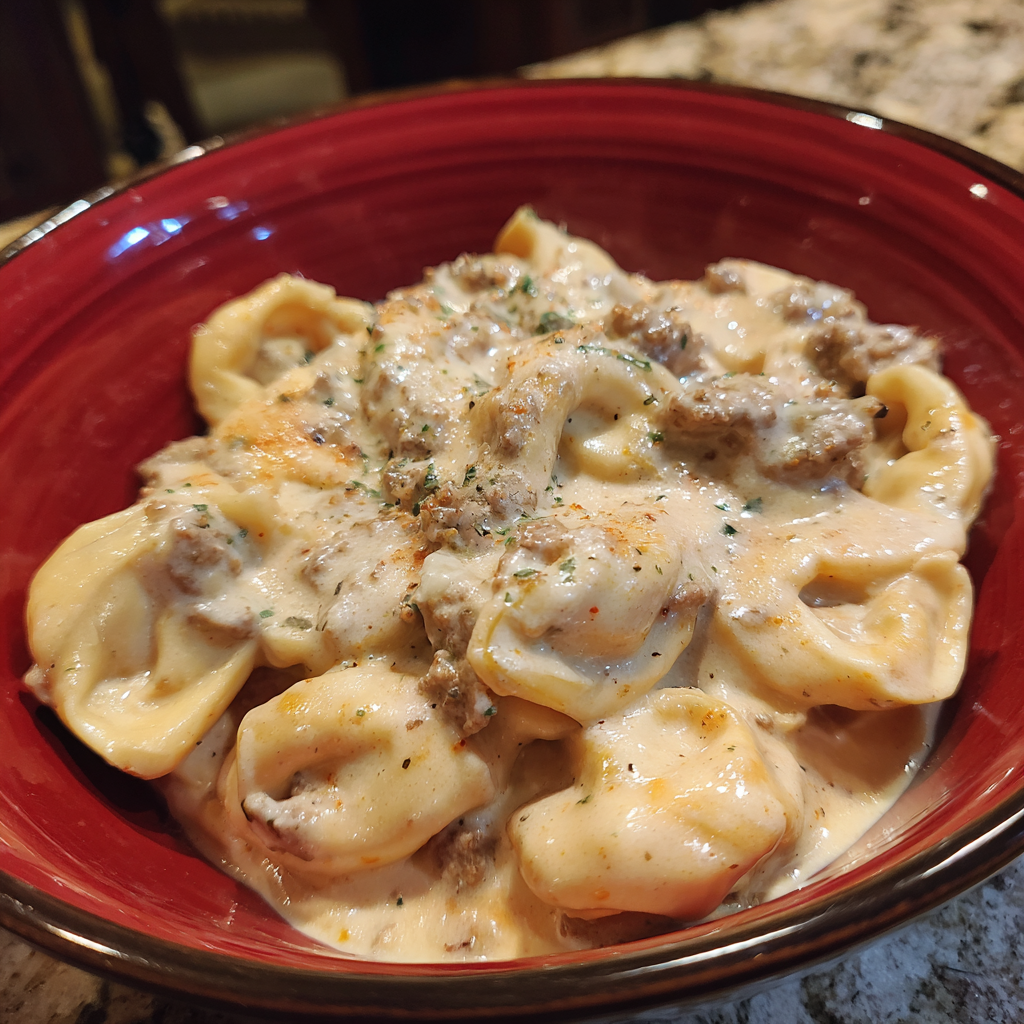 Slow Cooker Creamy Ranch Beef Tortellini Feast 1 Slow Cooker Creamy Ranch Beef Tortellini Feast 1