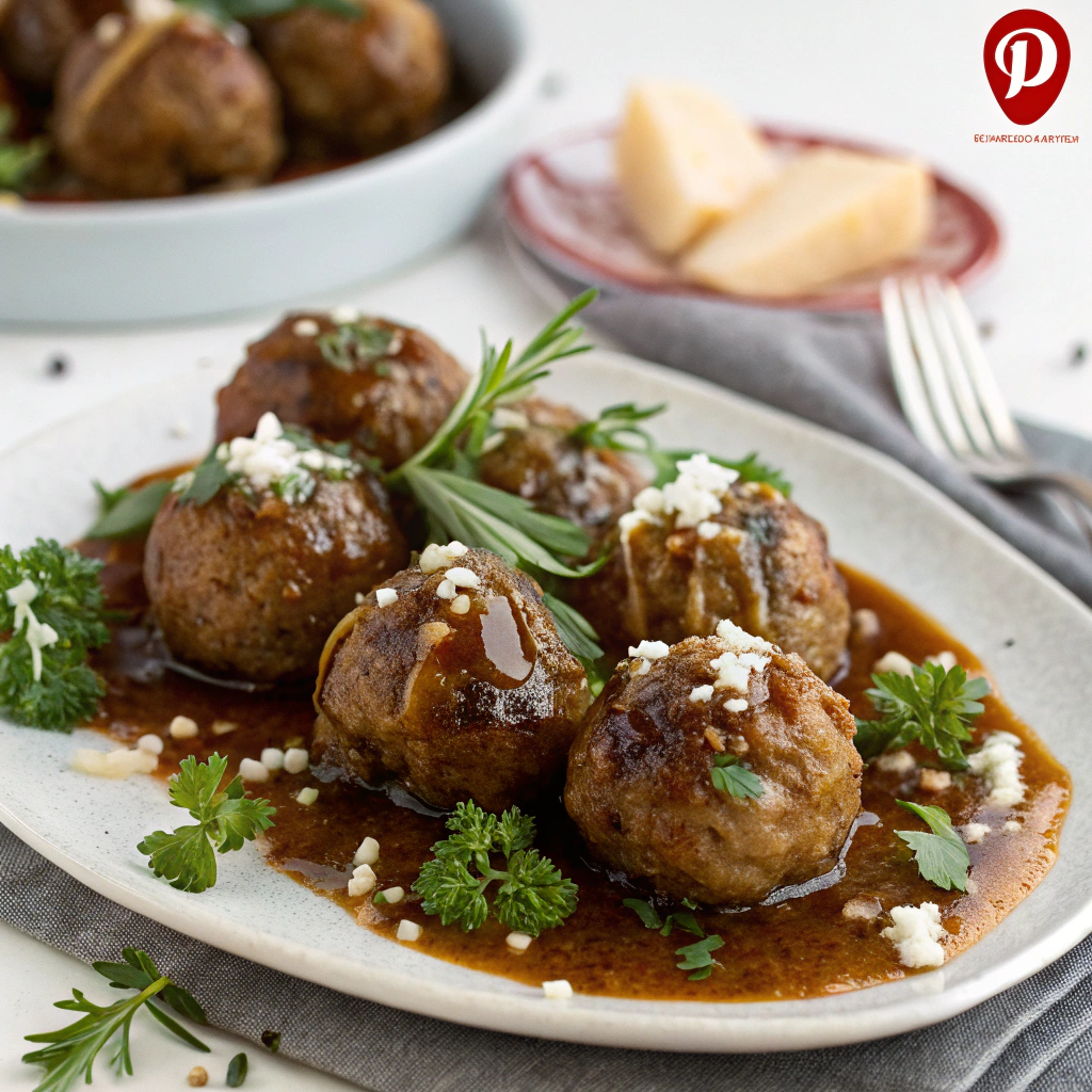 French Onion Meatballs with Savory Sauce