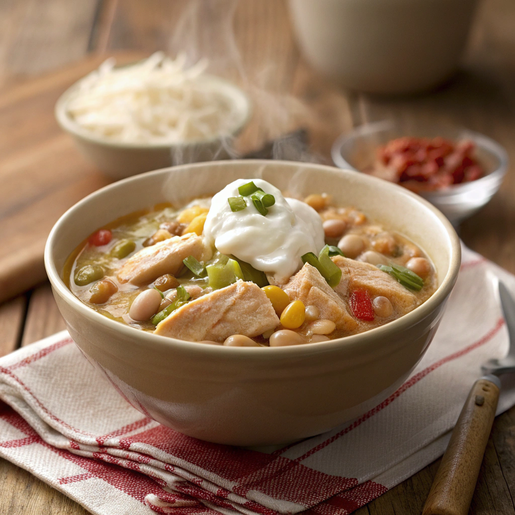 White Chicken Chili with Cream Cheese
