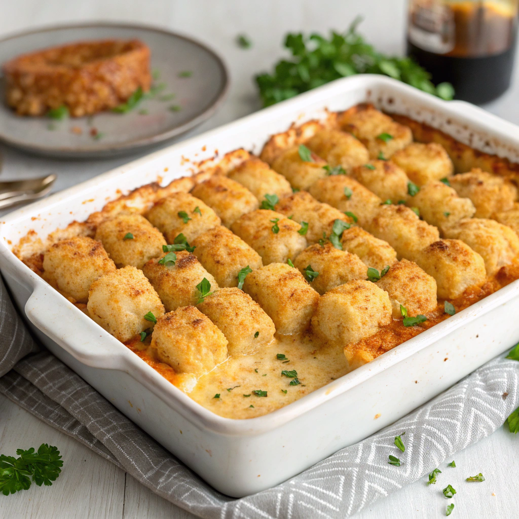 4-Ingredient Easy Tater Tot Casserole
