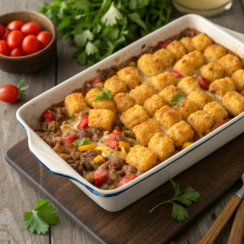 Classic Tater Tot Casserole with Ground Beef