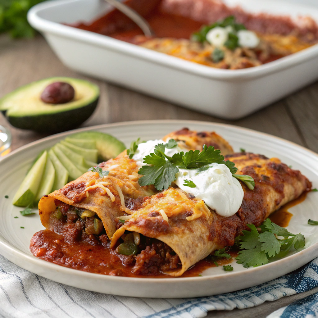 Mouthwatering Beef Enchiladas with Homemade Red Sauce