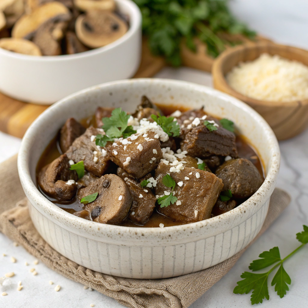 Slow Cooker Beef Tips with Mushrooms