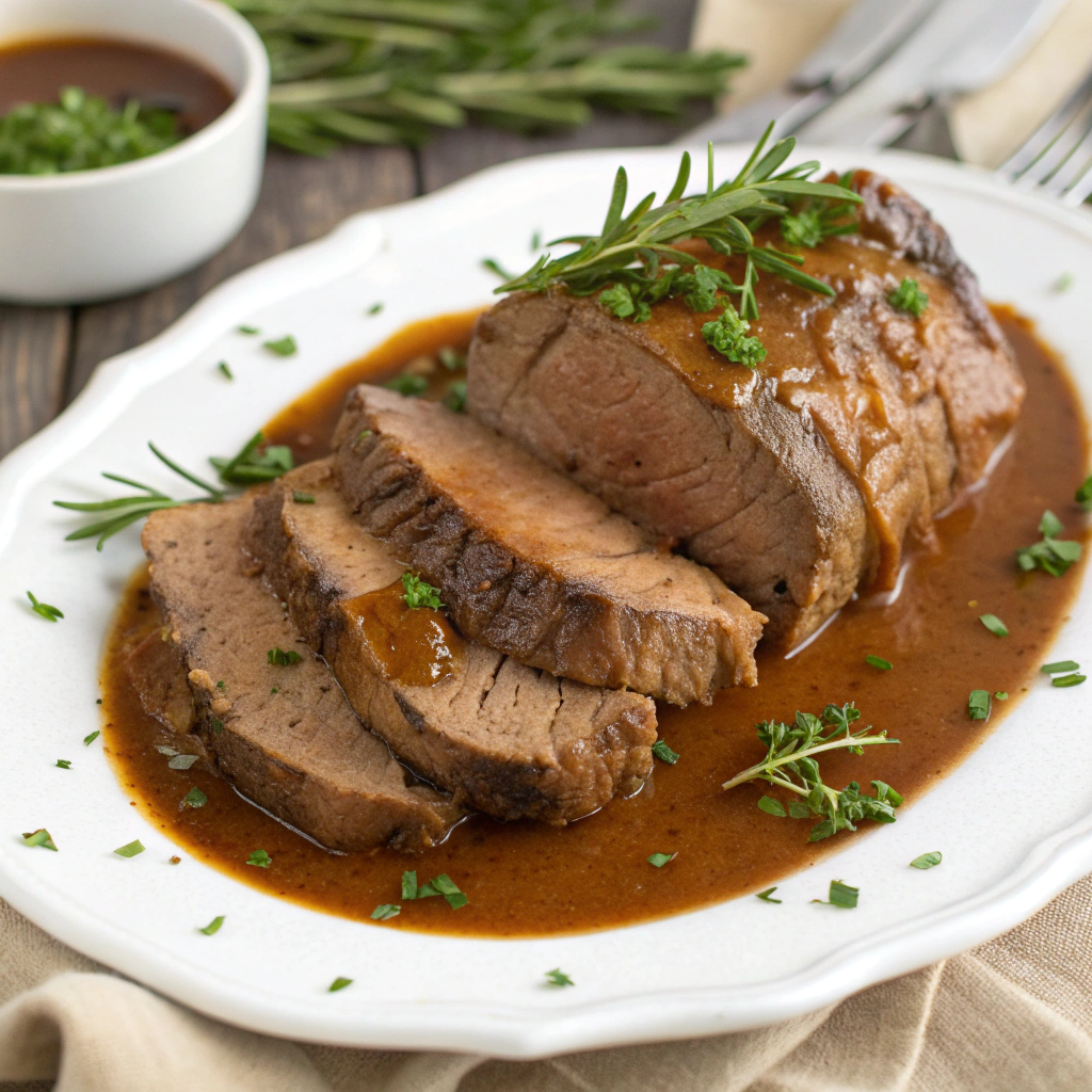Slow Cooker Roast Beef with Gravy