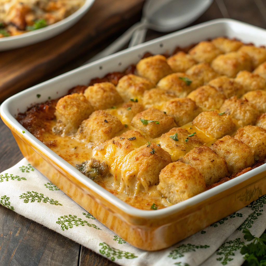 Velveeta Tater Tot Casserole Bake