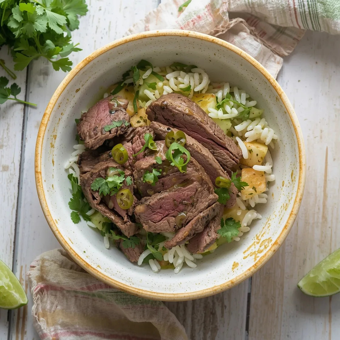 Cilantro Lime Steak Bowls