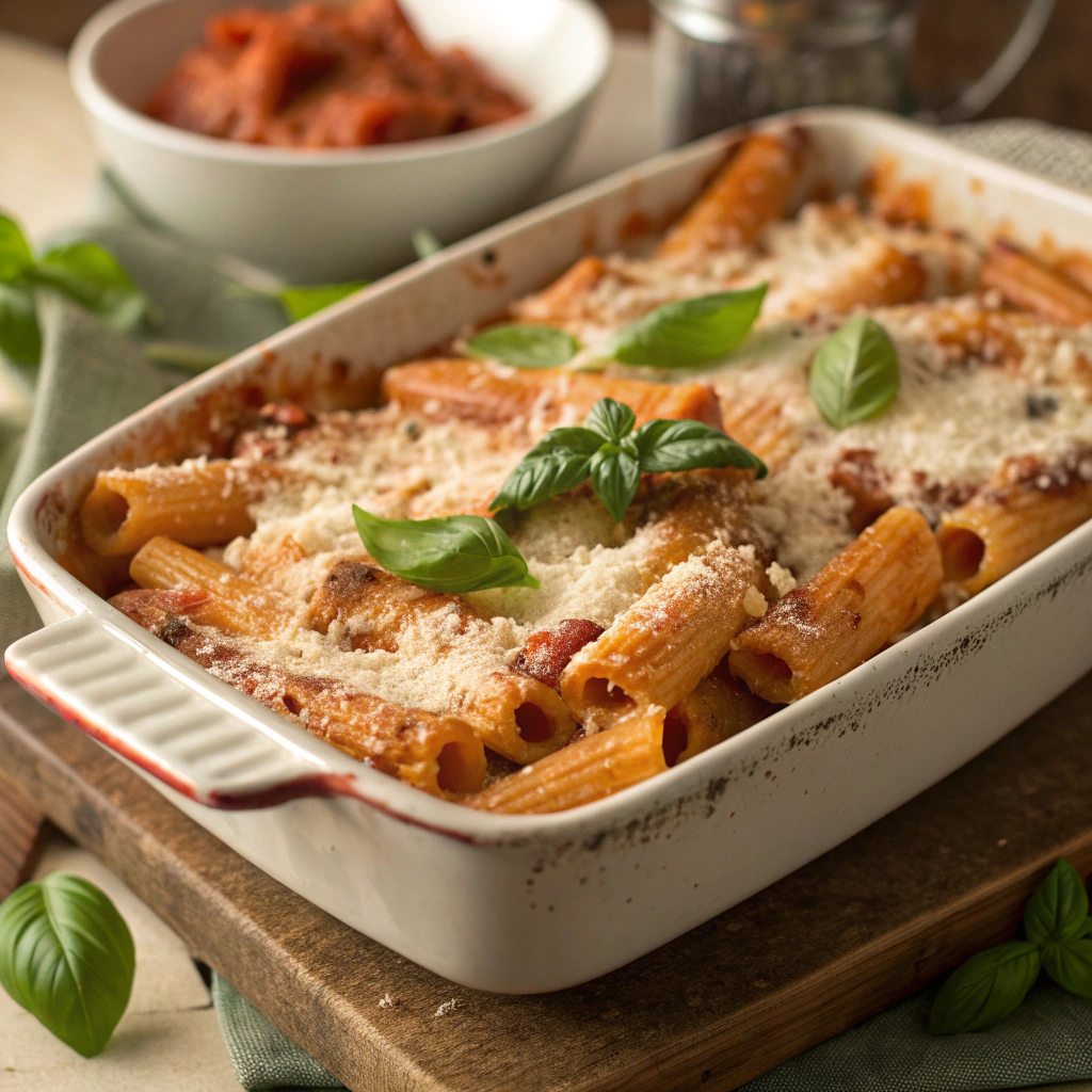 Creamy Tomato Baked Ziti