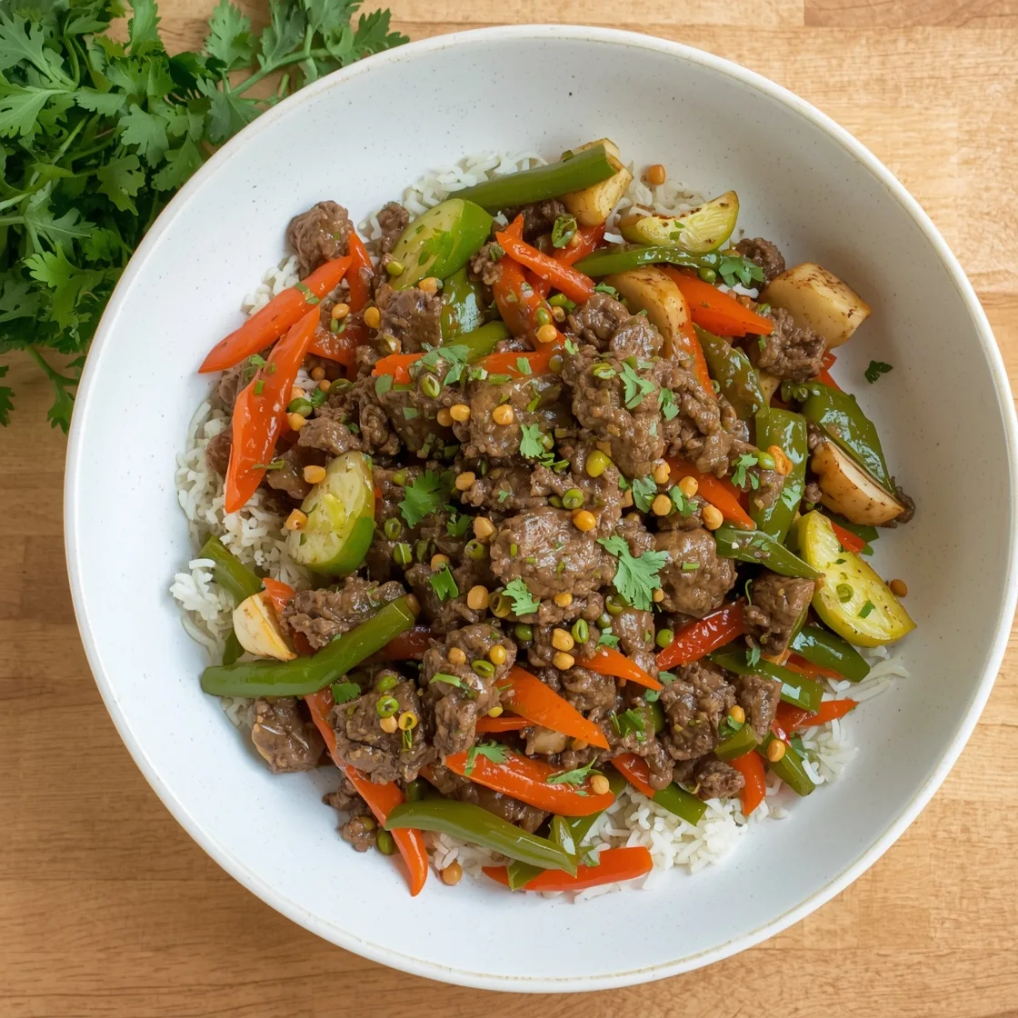 Ground Beef & Veggie Stir-Fry (Fast Weeknight Meal)