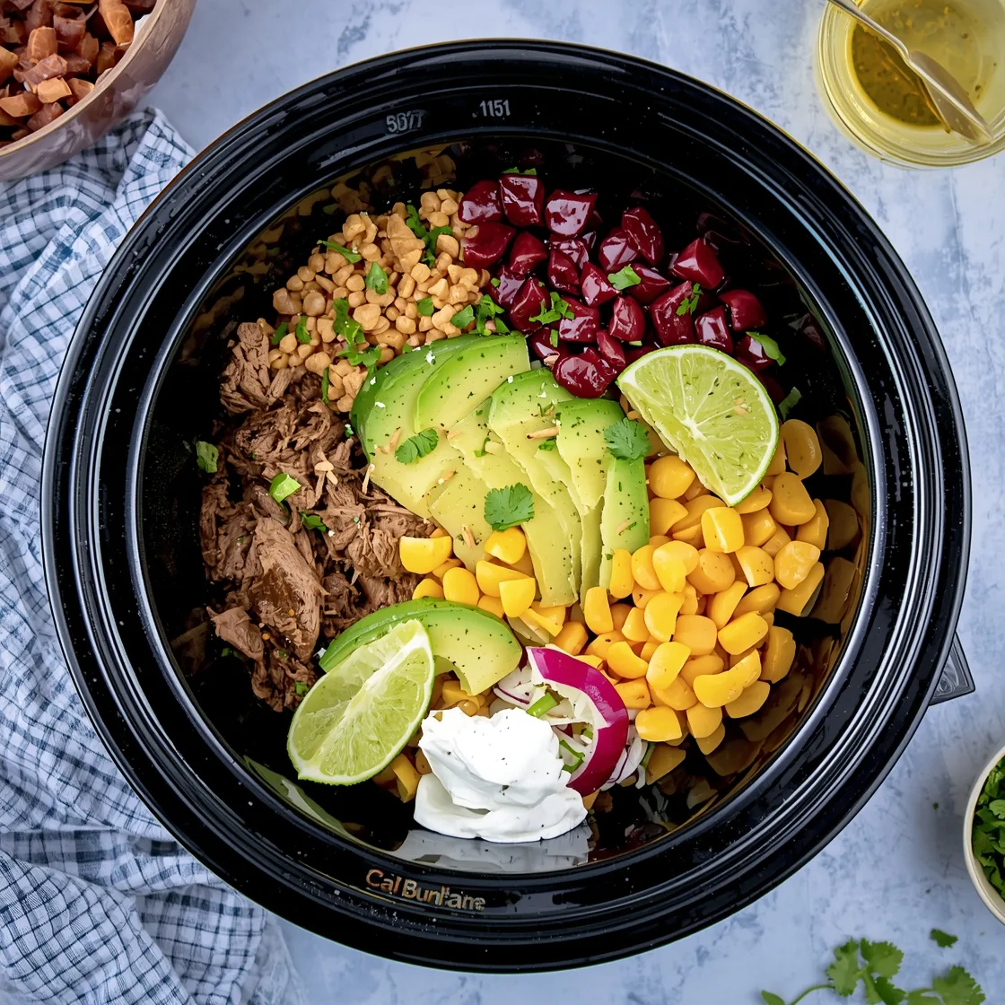Slow Cooker Beef Taco Bowls