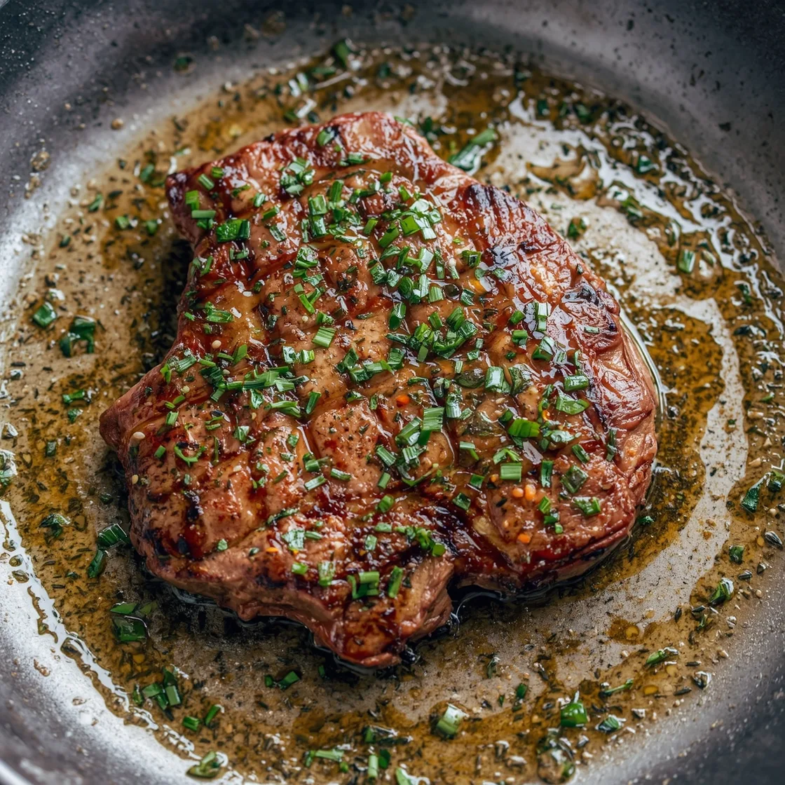 Perfect Pan-Seared Sirloin Steak with Herb Butter