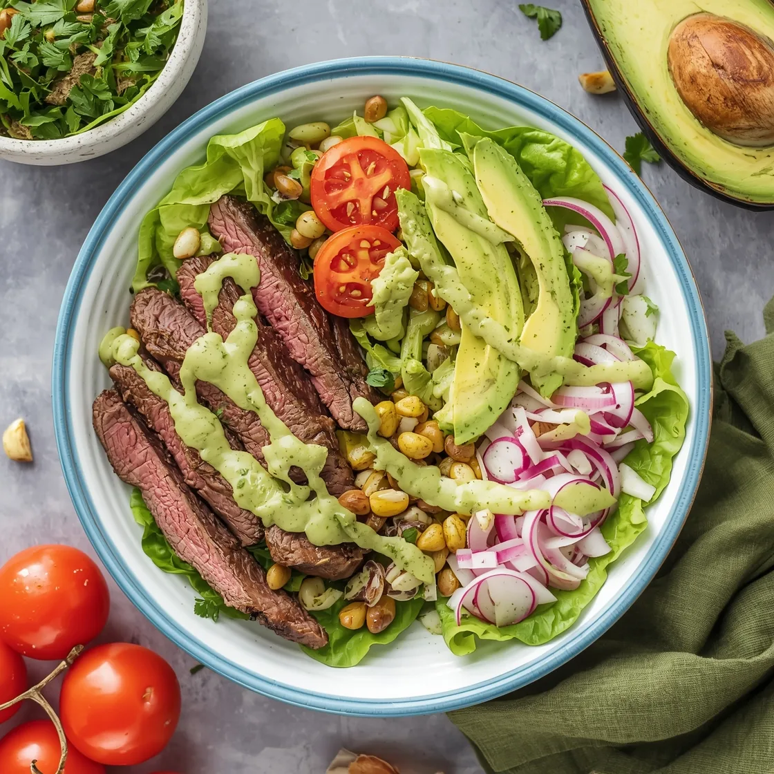 Steak Cobb Salad with Creamy Avocado