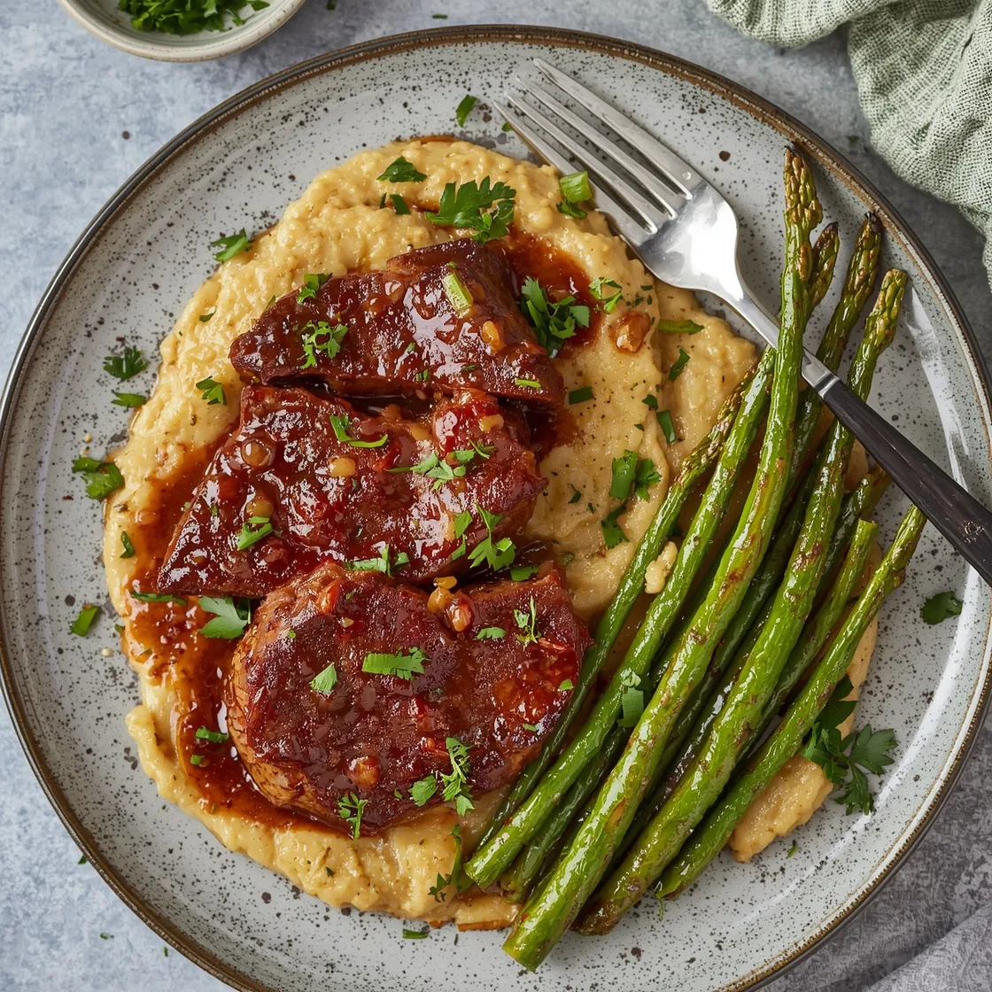 Braised Short Ribs Over Mash