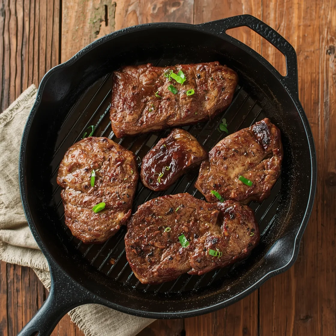 Cast Iron Sizzling Beef Steak