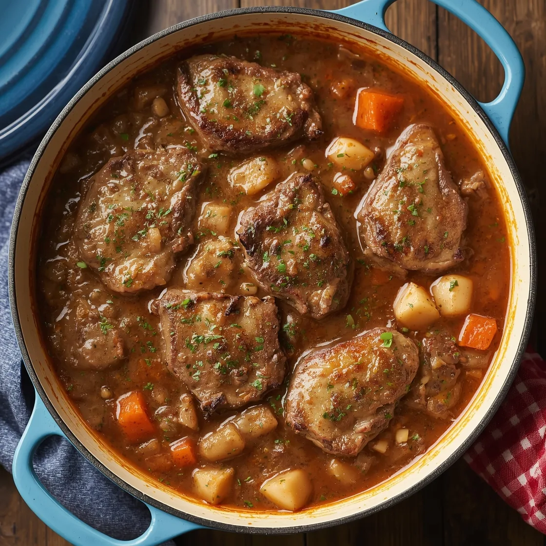 Classic Swiss Steak in the Dutch Oven