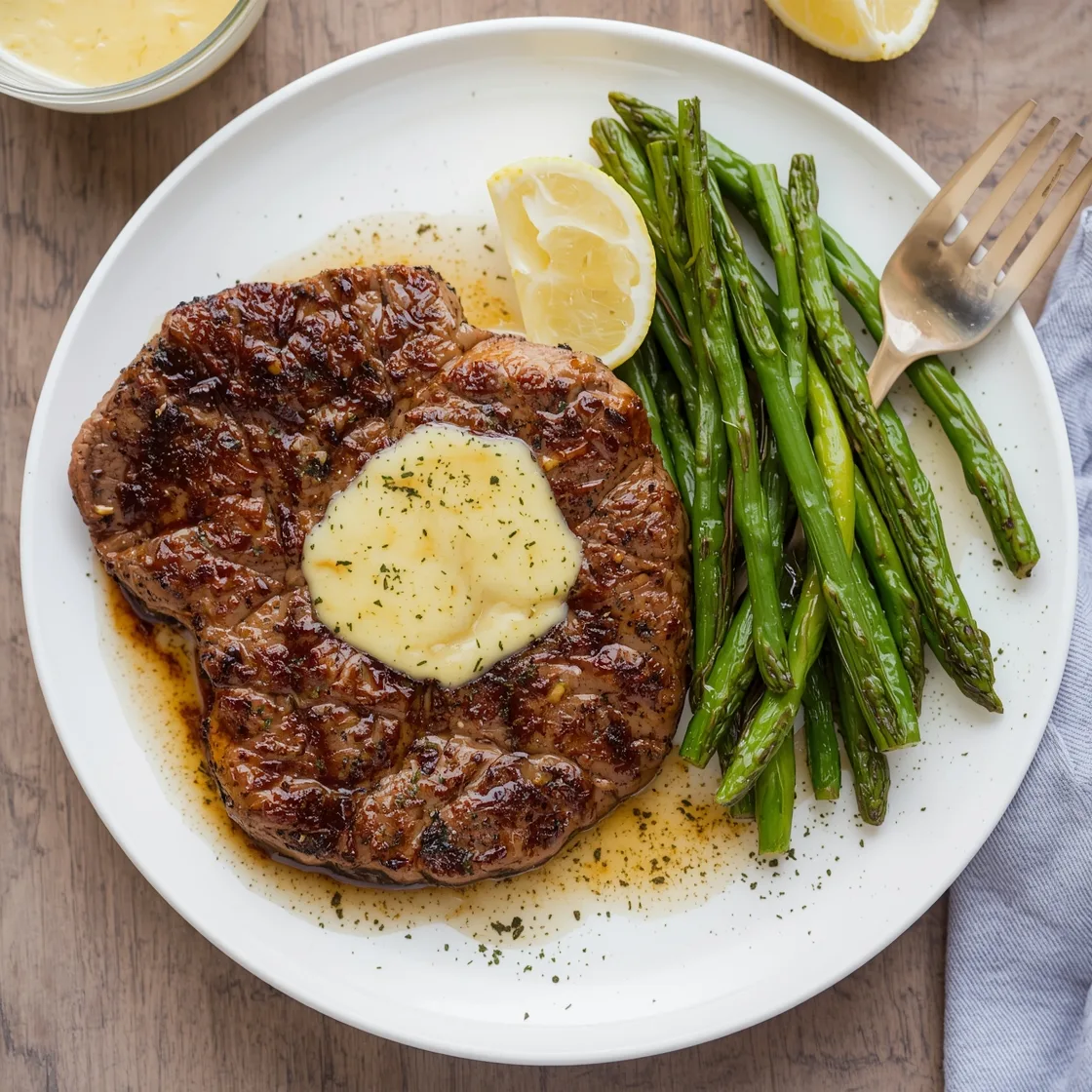Garlic Butter-Seared Ribeye Steak
