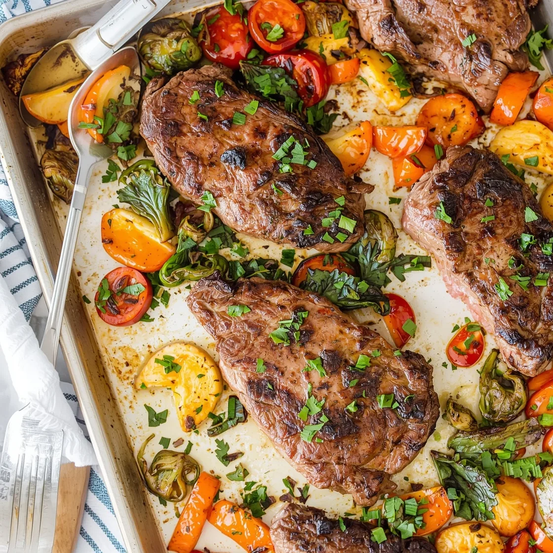 Sheet Pan Steak and Veggies Meal