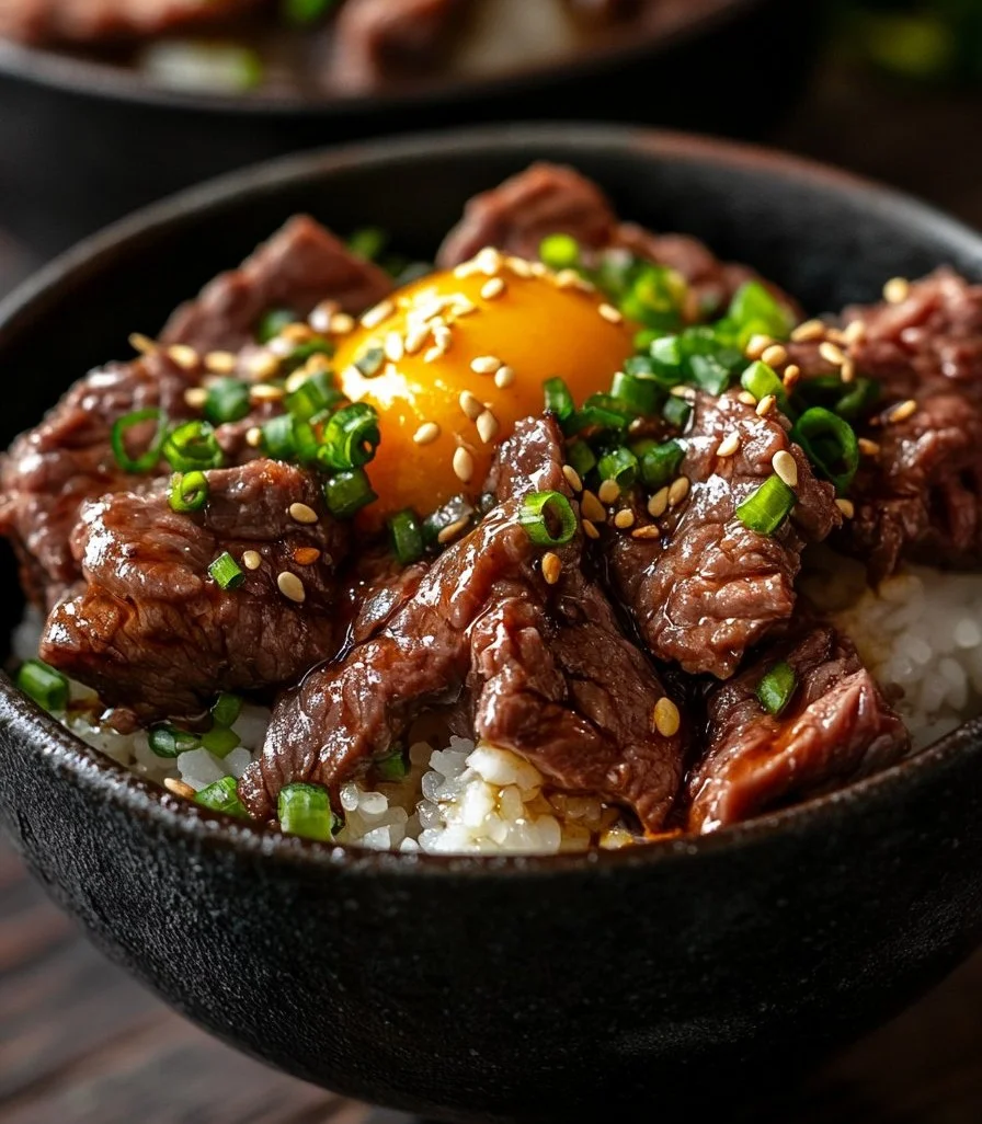 Deliciously grilled beef yakiniku served with dipping sauce and vegetables