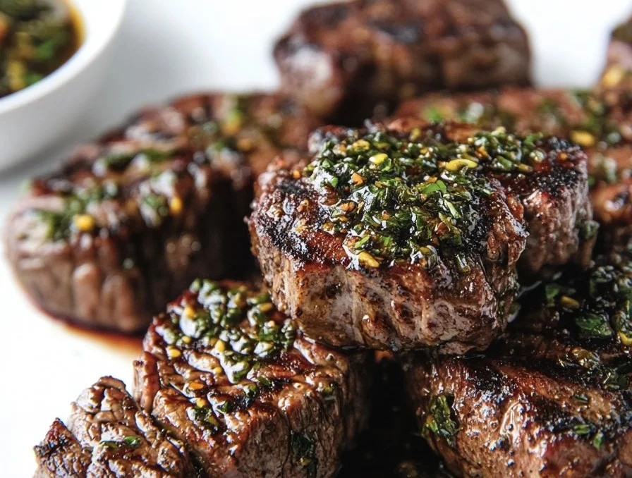 Delicious steak marinated in the best marinade for flavor and tenderness