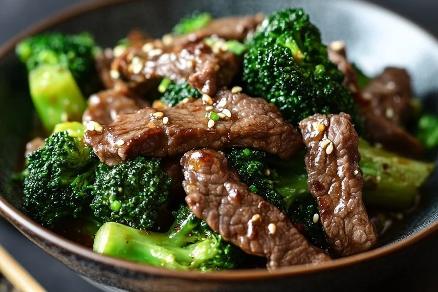 Delicious Chinese Beef and Broccoli dish served on a plate