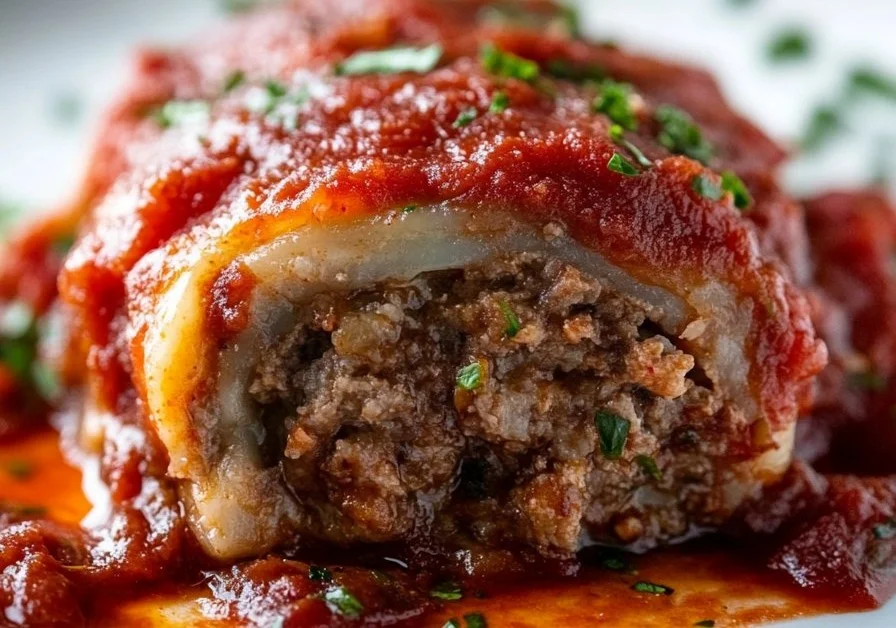 Delicious Giada's stuffed meat rolls with savory filling and herbs